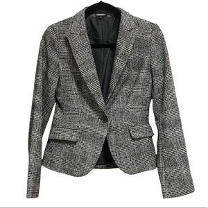 Express Black and White Tweed Blazer Size 2